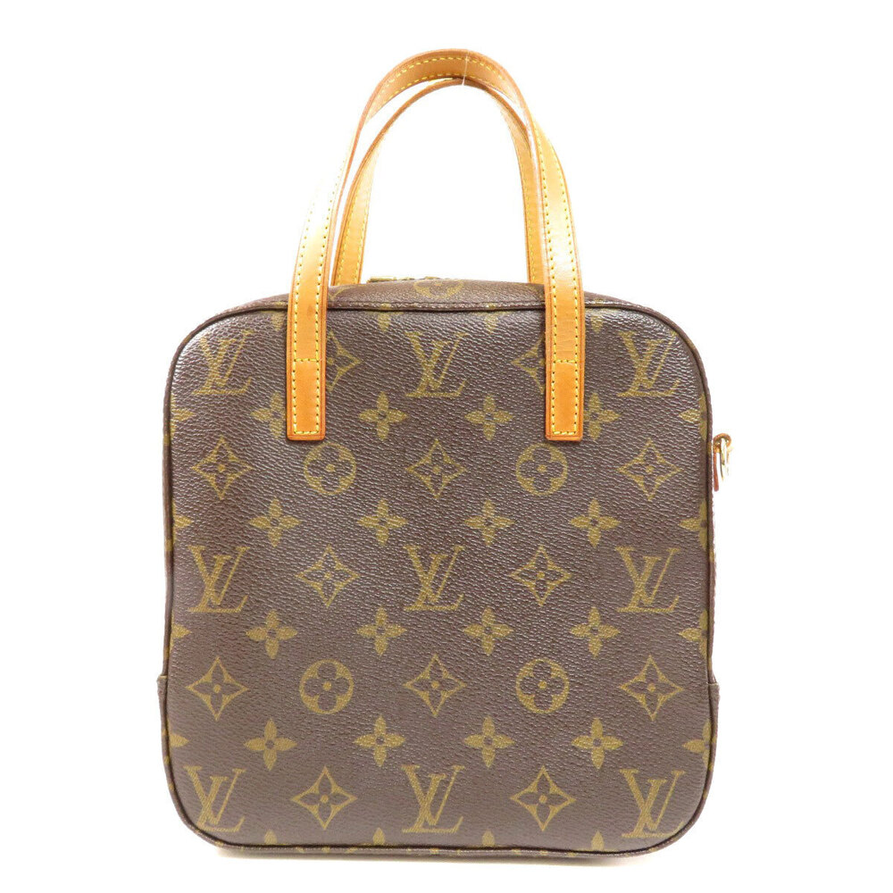 Louis Vuitton Spontini Monogram Handbag Canvas Brown